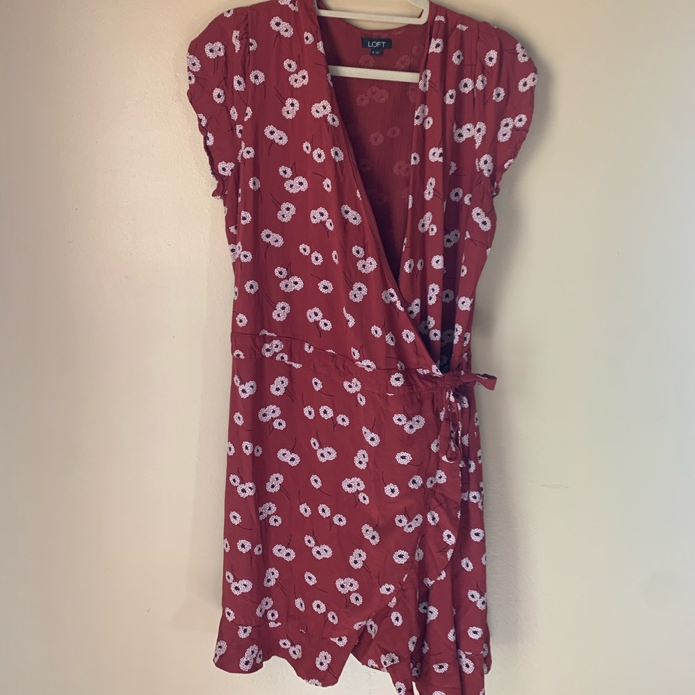 Loft Floral Wrap Dress